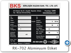 RK-702 Alüminyum Etiket