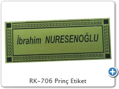 RK-706 Prinç Etiket