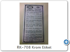 RK-708 Krom Etiket