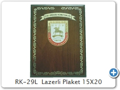 RK-29L  Lazerli Plaket 15X20
