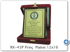 RK-43P Prinç  Plaket 12x16